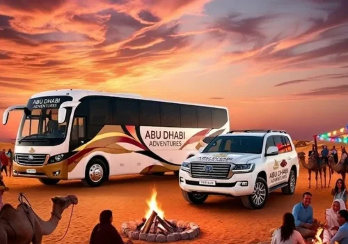 Desert Safari Abu dhabi Bus pickup